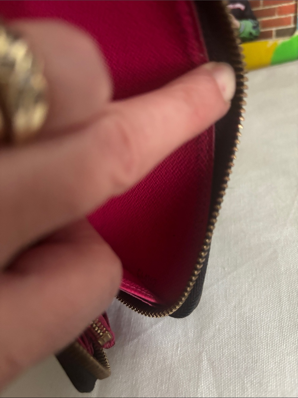 Louis Vuitton Black Murikami  Monogram Zip Wallet - Picture 10 of 17
